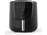 Freidora de aire - Cecotec Cecofry Rain M, 1550 W, 5.5L, Pulverización automática de aceite, 8 menús, Autolimpieza, Negro