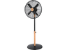 Ventilador de pie - Cecotec EnergySilence 600 Woodstyle, 50 W, 3 velocidades, 4 aspas, Gran diámetro, Altura regulable, Woodstyle