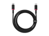 Cable USB - Baseus Dura, USB-C a USB-C, 200 cm, 100W, Carga rápida, Ultrarresistente, Negro y Rojo