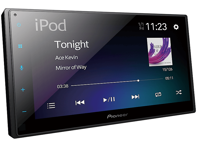 Autorradio - Pioneer SPH-DA160DAB, Bluetooth, Pantalla táctil 6.8, USB,  CarPlay, Android Auto, Negro
