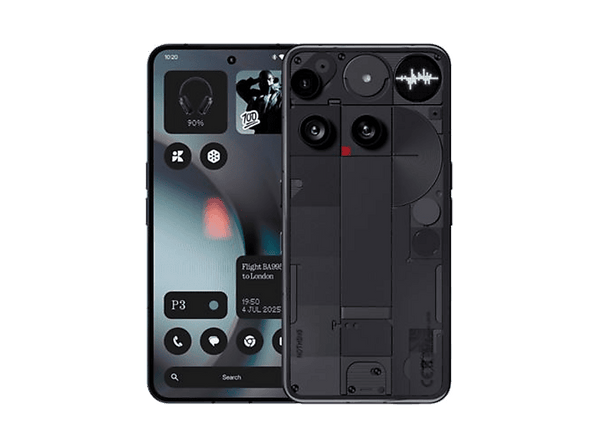 Móvil - Nothing Phone 3, Negro, 256GB, 12 GB, 6.67" AMOLED, Qualcomm® Snapdragon 8S Gen 4, 5150 mAh