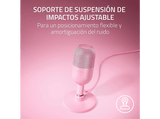 Micrófono - Razer Seiren V3 Mini, Cable USB tipo A a tipo C, Condensador supercardioide, Rosa cuarzo