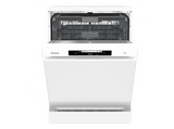 Lavavajillas - Hisense HS643C90W, 16 servicios, 6 programas, 59.9 cm, Tercera bandeja, Apertura automática, Blanco