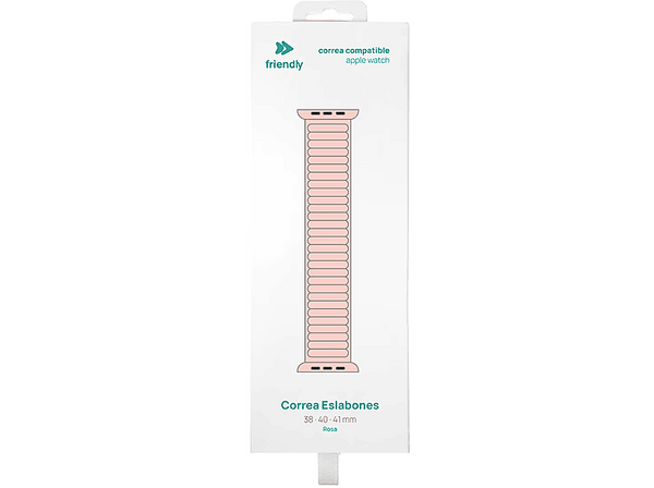Correa - Friendly License Eslabones, Cierre Magnético, Para Apple Watch 38/40/41 mm, Rosa