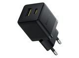 Cargador de pared - Baseus PALM, 20W, USB y Tipo-C, Kit con cable Tipo-C de 100 cm, Universal, Negro Cluster