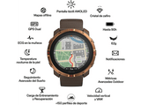 Reloj deportivo - Polar Grit X2, Brown, 22 mm, 1.28, 90h Autonomía en modo ECO, Silicona, GPS Dual