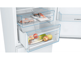 Frigorífico dos puertas - Bosch KGN39VWDC,  Serie 4, Total NoFrost, 203 cm, 368 l, Cajón VitaFresh, Sistema MultiAir Flow,  Blanco