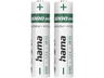 Pilas recargables - HAMA NiMH AAA, 2 Unidades, 1000 mAh, Carga rápida, Blanco