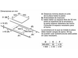 Placa inducción - Bosch PUC611BB5E, 3 zonas, Negro