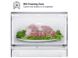 Frigorífico combi - LG GBV3100APY, No Frost, 186 cm, 344 l, Inox antihuellas