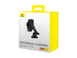 Soporte de móvil para coche - Baseus Go UltraControl, Universal, Sistema de ventosa ultrapotente, Ajustable, Rotación 360º,  Negro Cluster