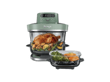 Freidora de aire - Ninja CRISPi PRO, 5.7 l, 2050 W, 230 °C, 7 Programas, 2 Recipientes de Vídrio: 5..7L y 2.3L, sin PFAS, Verde