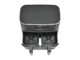 Freidora de aire - Ninja DZ400EU, 9.5L(4.75L por cajón), 2 Zonas de Cocción Independientes, 2470 W, 240 °C, 6 Programas, Gris metalizado