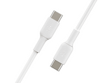 Cable USB - Belkin Cable USB-C a USB-C de 60 W, 1 m, Universal, Carga Rápida, Blanco