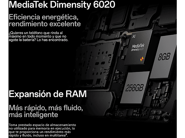 Móvil - Oppo A79, Lila, 256 GB, 8GB, 6.72 FHD+, MediaTek Dimensity 6020, 5000 mAh, Android