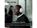 Auriculares inalámbricos - Sony WH-CH735NB, Noise Cancelling, 75h, Carga Rápida, Plegable, Bluetooth, Llamadas nítidas con IA, Negro