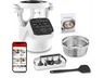 Robot de cocina - Moulinex Companion XL HF80DB, 1550 W, 3 l, 12 programas automáticos, Modo manual, Silencioso, 5 accesorios, Blanco