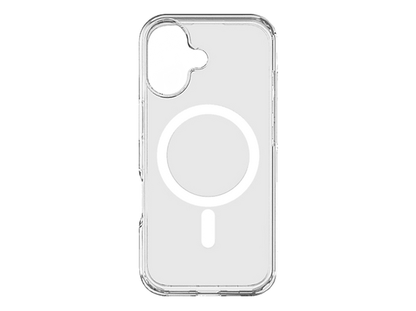 Funda móvil - CellularLine GLOSS MAG, Para iPhone 17, Compatible con MagSafe, Ultrarresistente y con certificación MilitaryTest, Transparente