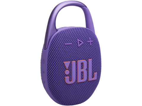 Altavoz inalámbrico - JBL Clip 5, 7 W, Bluetooth, 12 h Autonomía, Resistente al Agua, Wireless, Purple