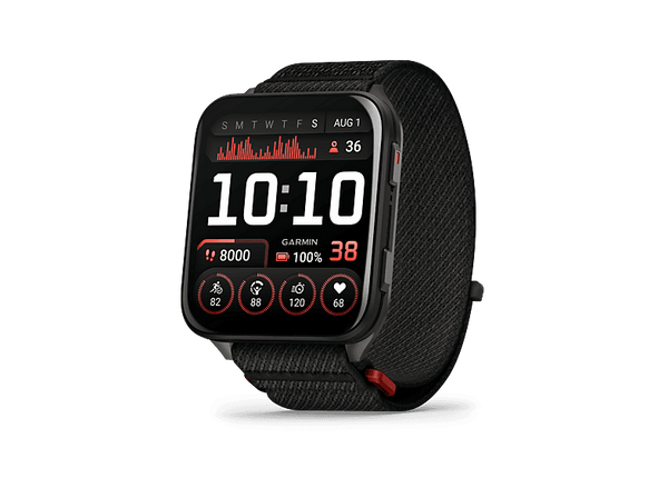 Reloj deportivo - Garmin Venu X1, Negro, 24mm, 2" AMOLED, Hasta 14 días de Autonomía, Caja de Titanio, Correa de Nailon ComfortFit
