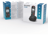 Teléfono - Alcatel XL685 Single, Análogo, Teclas Grandes, Compatible con Audífonos, Negro