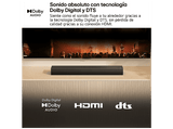 Barra de sonido - LG S20A, Bluetooth, Subwoofer Integrado, 50 W, Negro