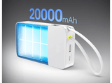 Powerbank - Baseus EnerFill Bipow2 Pro, 20000mAh, 22.5W, Cable retráctil, Carga simultánea ultrarrápida, USB-C, Blanco Moon