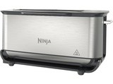 Tostadora - Ninja ST202EU, 2.400 W, 1 Ranura, 2 Rebanadas, 7 Niveles de Tostado, 3 en 1: Parrilla y Sandwichera, Acero Inoxidable