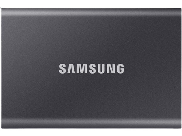 Disco duro externo 4 TB - Samsung T7 MU-PC4T0T/WW, SSD, Hasta 1050 MB/s, USB 3.2 Gen.2 (10Gbps), Gris/Titanio