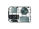 Lavavajillas integrable - Whirlpool WSIC 3M27 C, 10 servicios, 5 programas, 44.8 cm de ancho, FlexiSpace, Tecnología 6th SENSE, Sin panelar