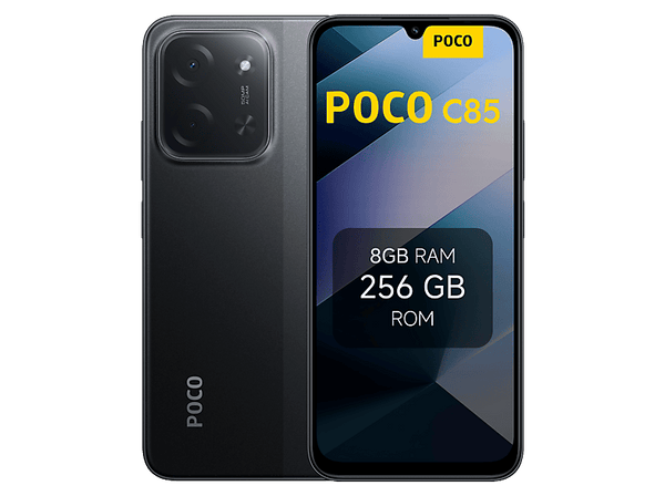 Móvil - Pocophone POCO C85, Negro, 256 GB, 8 GB RAM, 6.9" Dot Drop, MediaTek Helio G81-Ultra, 6000 mAh