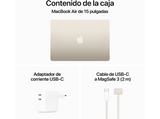 Apple MacBook Air (2024), 15,3, Chip M3, GPU de 10 núcleos, 8 GB RAM, 512GB de SSD, Teclado Magic Keyboard Touch ID, macOS, Blanco estrella