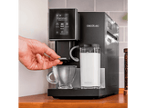 Cafetera superautomática - Cecotec Cremmaet Compactccino Connected Black Silver, 19 bares, Sistema Thermoblock, Black Silver