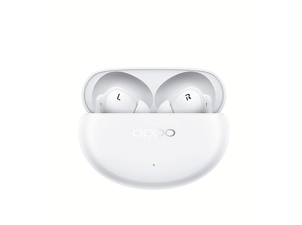 Auriculares True Wireless - OPPO Enco Air4 Pro, Hi-Fi Alive Audio + Enco Master, 36 h Autonomía Estuche, Conexión dual, IP55, Moonlight White