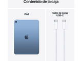 Apple iPad (11ªgen), 512GB, Azul, WiFi, 10.9, Retina, Chip A16 Bionic, iPadOS 18, Cable de carga USB‑C, Sin Adaptador de corriente