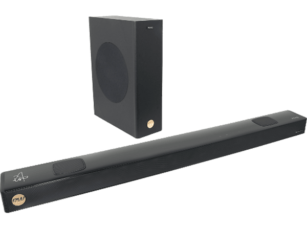 Barra de sonido - PEAQ PEB 512-RW, Bluetooth, Inalámbrico, 200W, Subwoofer, Dolby Atmos, Edición Robbie Williams, Negro