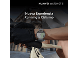 Smartwatch - Huawei Watch GT5 46 mm, Llamadas BT, Respuesta con teclado, 14 días de batería, Compatible iOS/Andorid, Correa Fluoroelastómero Negro