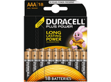 Pilas AAA - Duracell Plus Power LR03, Alcalino, 1.5 V, 18 Uds