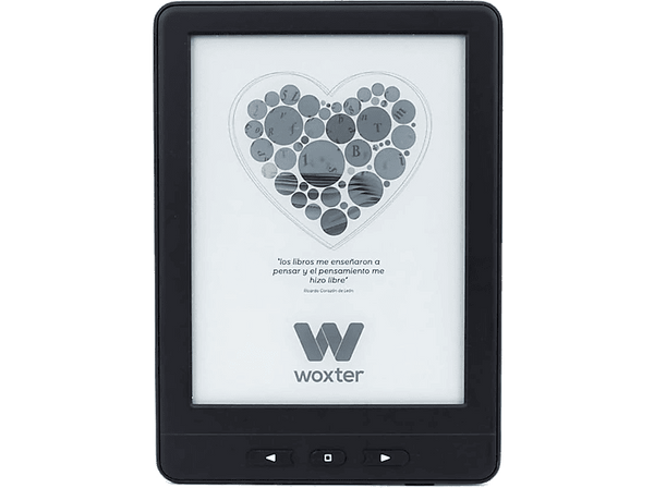 eBook - Woxter Scriba Paperlight TP EB26-075, 6", 64 MB y 4 GB de Memoria Interna, 1024x758, Pantalla  Retroiluminada y Táctil, Negro