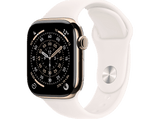 Apple Watch Series 11 (2025), GPS+CEL, 46 mm, Caja de titanio Oro, Correa deportiva Rosa rubor, S/M, Calidad del sueño, 24h Autonomía