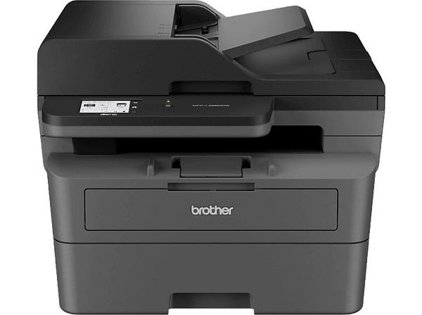 Impresora multifunción - Brother MFCL2860DW, Láser, Monocolor, WiFi, Fax, Impresión automática a doble cara, Negro