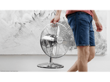 Ventilador de sobremesa - Cecotec EnergySilence 620 RetroDesk, 40 W, 4 aspas, 3 velocidades, Oscilación, Plata