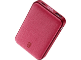 Powerbank - CellularLine GLAM, 10000 mAh, 20W, USB A + Tipo C, Rojo
