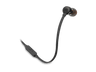Auriculares de botón - JBL Tune 110, Intraurales, Micrófono, Cable Plano Anti-enredos, Negro
