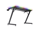 Mesa gaming - Trust GXT710, Iluminación RGB, Cargador Inalámbrico, Negro
