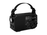 Radio portátil - Philips TAR1609/00, 1 W, Linterna, Recarga Solar, Cargador de Manivela, Sirena, Negro