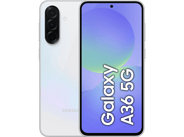 Móvil - Samsung Galaxy A36 5G, Blanco, 256 GB, 8 GB RAM, 6.7"  FHD+ Super AMOLED, Qualcomm Snapdragon 6 Gen 3, 5000 mAh, Android 15