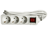 Regleta - ISY IPS 3000-W, Para 3 enchufes, Longitud cable 1.4 m, Blanco
