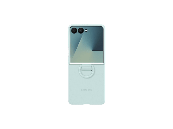 Funda -  Samsung, Para Samsung Galaxy Z Flip7, De Silicona con anillo, Menta