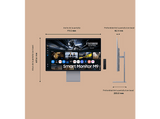 Monitor gaming - Samsung SMART OLED M90SF  LS32FM902SUXEN, 32 QHD, 165 Hz, 0.03 ms, OLED, Altura ajustable, Plata